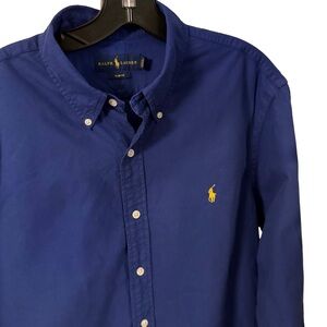 Ralph Lauren Men’s Royal Blue Oxford Shirt Button Down Pony Logo Sz XL